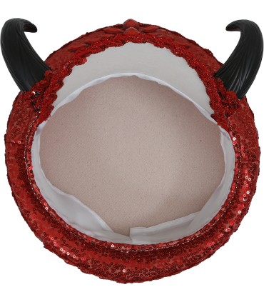 GORRA POLICIA ROJO CON CUERNOS